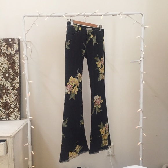 Free People Denim - free people floral bali flare jeans